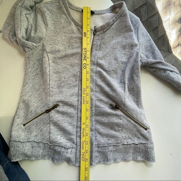 Anthropologie Drew Zip‎ Up Knit Jacket with Raw Edges - Medium - Picture 8 of 10